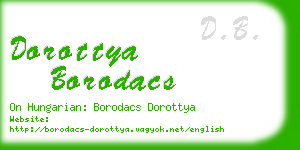 dorottya borodacs business card